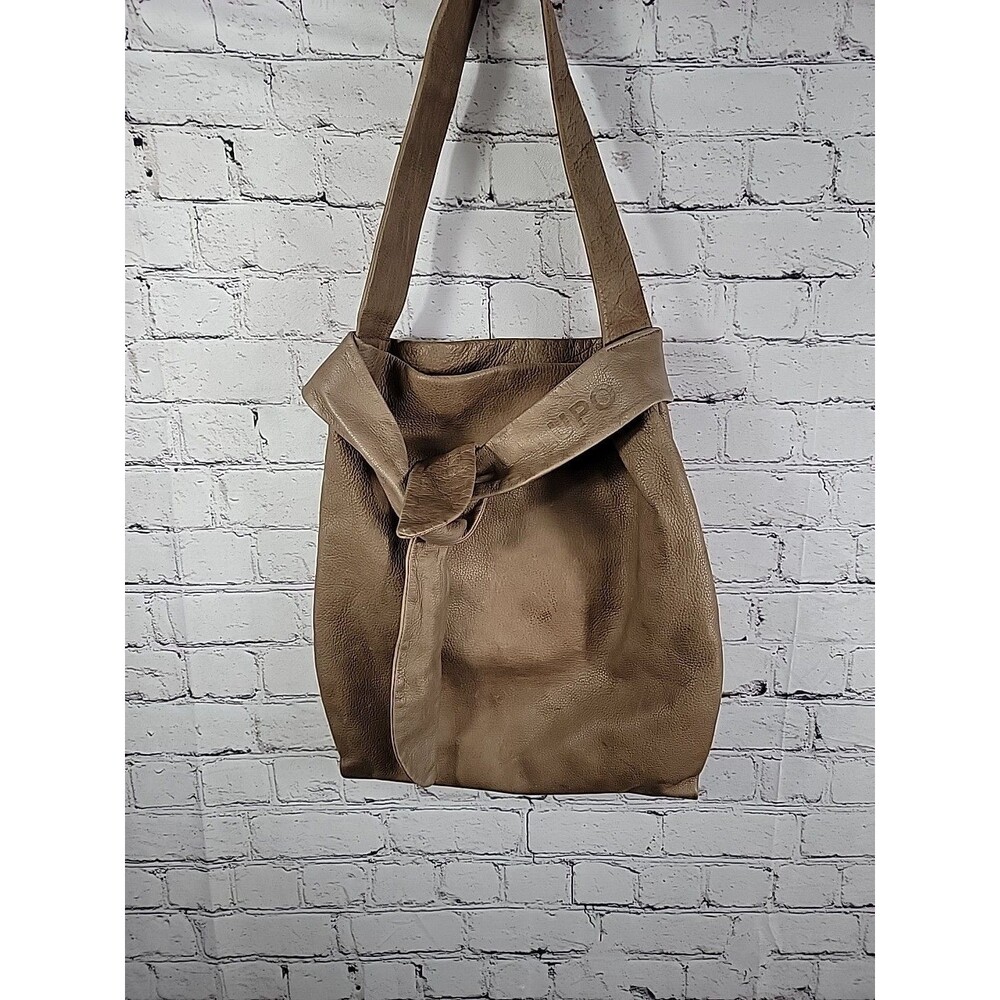 LUPO Brown Leather Shoulder Bag Made In Spain